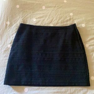 H&M Size 12 Black Mini Skirt Weave Design